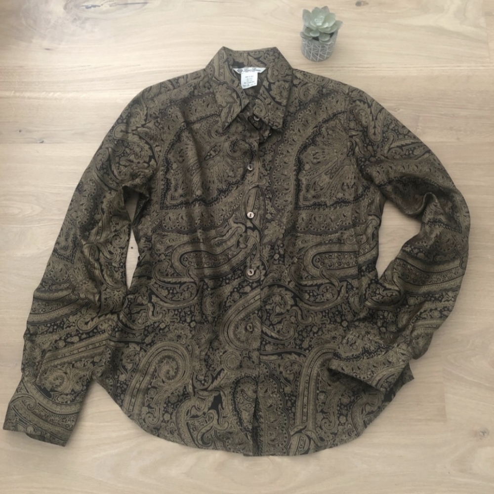 LORO PIANA Silk Paisley Print Shirt